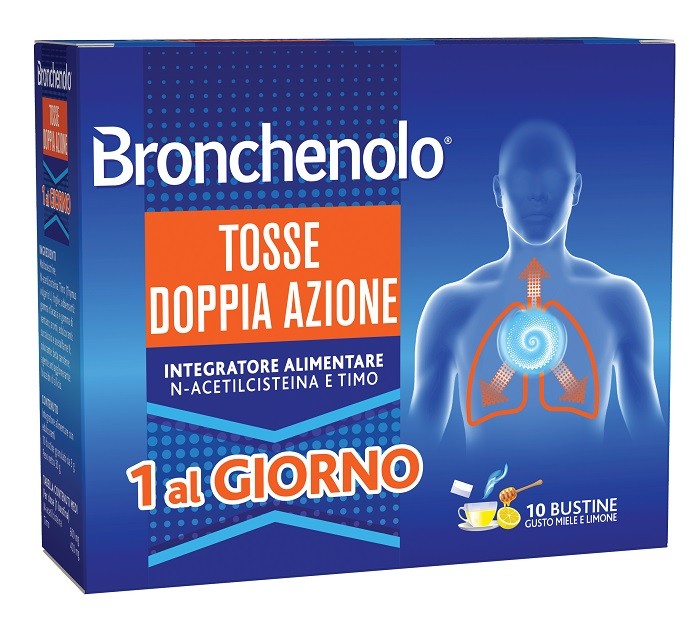 Bronchenolo tosse doppia azione integratore 10 bustine