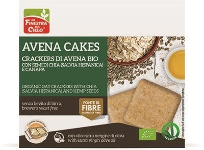 Avenacakes crackers di avena con semi di canapa e chia bio 250 g