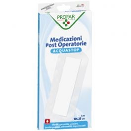 Acquastop medicazione post operatoria profar med 10x25 cm 3 pezzi