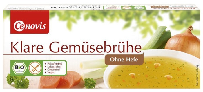 Dado cenovis vegetale bio senza lievito 9,3% di verdure 12 cubetti