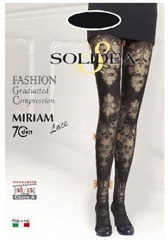 Solidea Miriam collant in pizzo compressione 70 lace nero 1-s