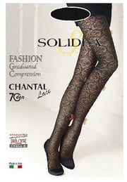 Solidea Chantal Collant in pizzo compressione 70 lace champagne 4xl-xl