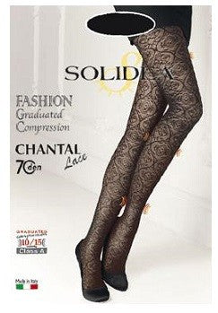 Solidea Chantal Collant in pizzo compressione 70 lace champagne 4xl-xl
