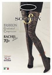 Solidea Rachel collant in pizzo compressione 70 lace antracite