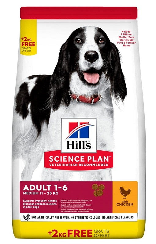 Hill's pet nutrition Science plan canine cani adulti taglia media 12kg