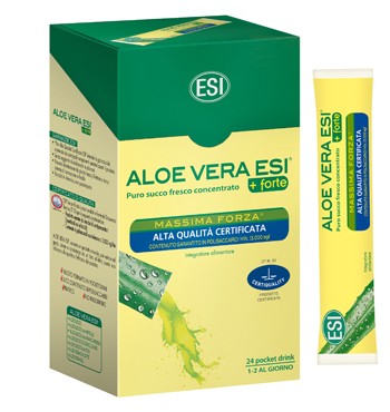 Esi aloe vera succo + forte integratore 24 pocket drink