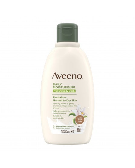 Aveeno Bagno Doccia allo Yogurt Profumo Vaniglia e Avena 300 mL