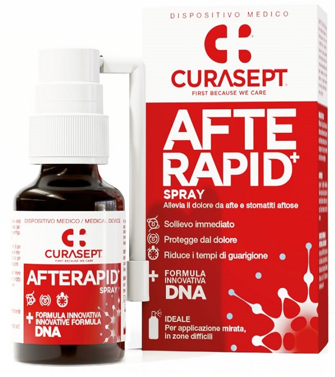 Curasept spray afte rapid dna per calmare il dolore 15 ml