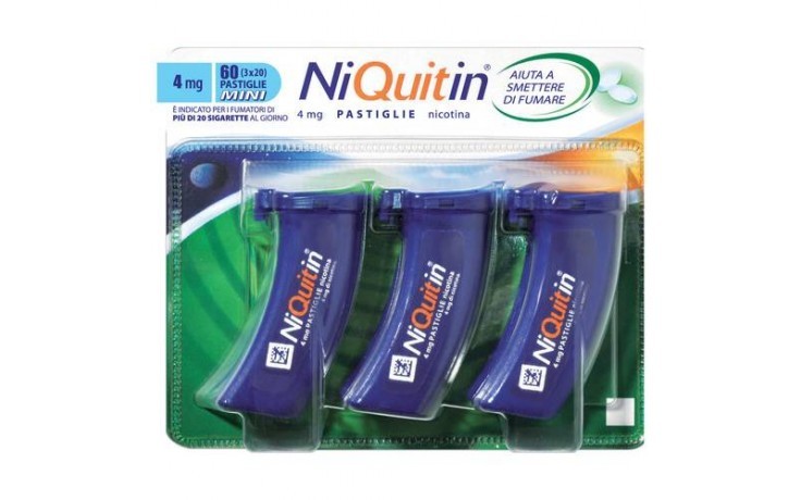 Niquitin mini 60 pastiglie con nicotina 4 mg gusto menta