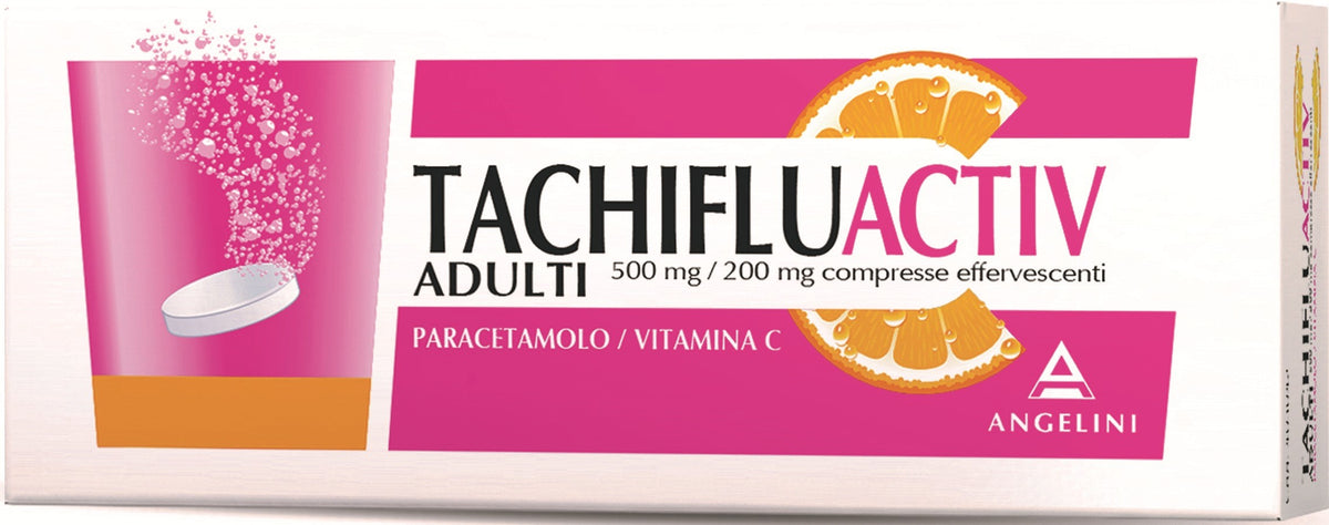 Angelini Tachifluactiv 12 compresse effervescenti 500 mg + 200 mg