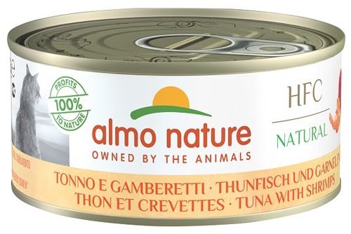 Almo Nature Natural Tonno E Gamberetti per gatti 150 G
