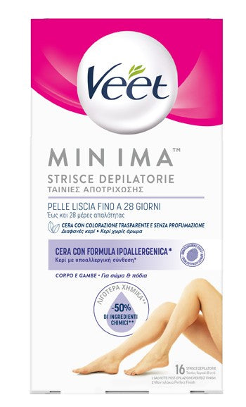 Reckitt Benckiser Veet Strisce Corpo Ipoallergeniche 16 Pezzi