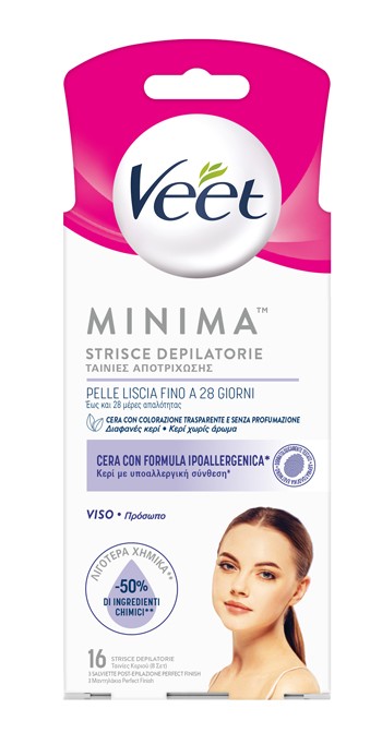 Reckitt Benckiser Veet Strisce Viso Ipoallergeniche 16 Pezzi