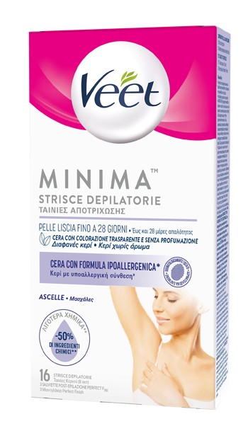Reckitt Benckiser Veet Strisce Ascelle Ipoallergeniche 16 pezzi