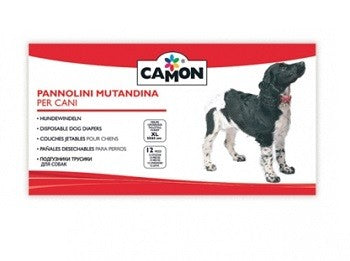 Camon Pannolini Mutandina S Taglia 1 per cani incontinenti 12 Pezzi