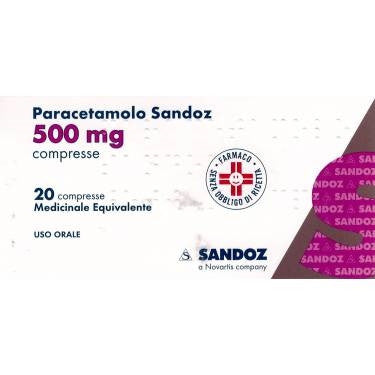 Paracetamolo Sandoz* 20 Compresse 500mg