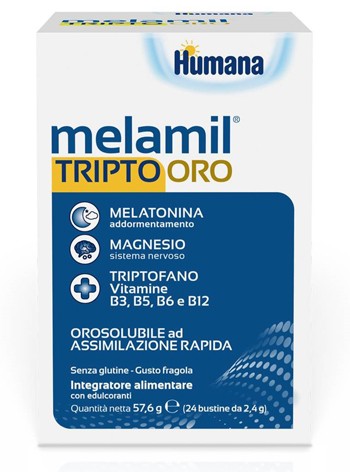 Humana Italia Melamil Tripto Oro integratore 24 Bustine