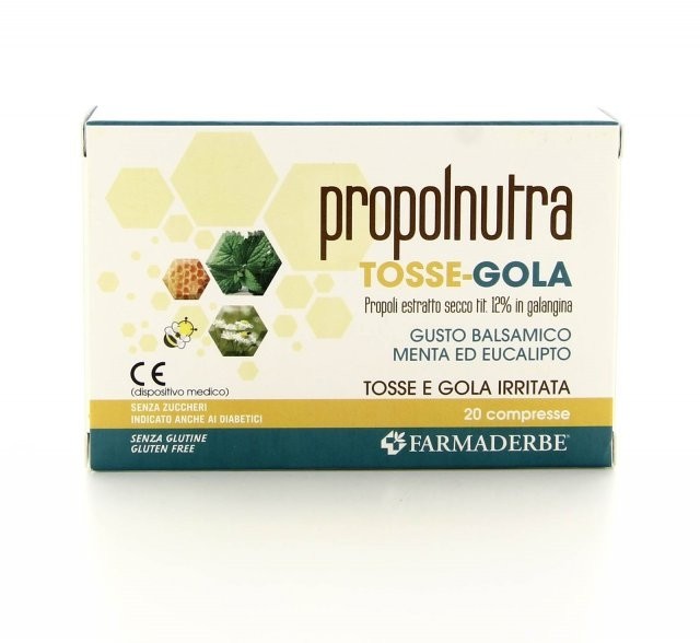Farmaderbe Propolnutra tosse-gola 20 compresse