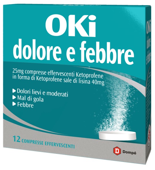 Dompè Oki febbre e dolore 12 compresse effervescenti