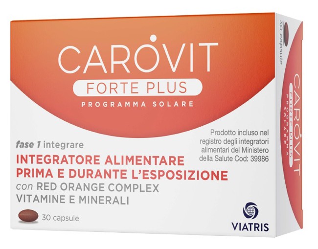 Viatris Carovit forte plus 30 capsule integratore per abbronzatura