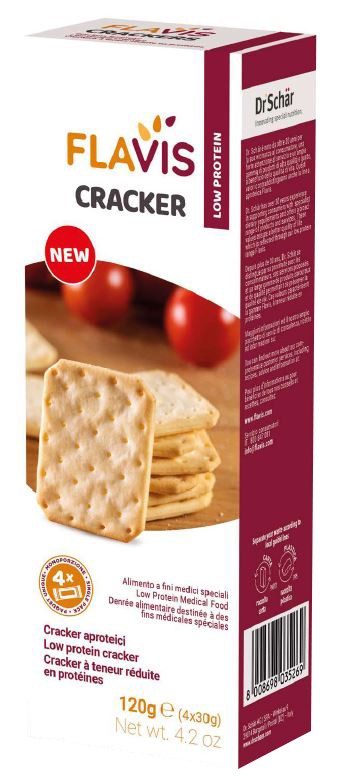 Dr. Schar Flavis Cracker alimento aproteico 120 G