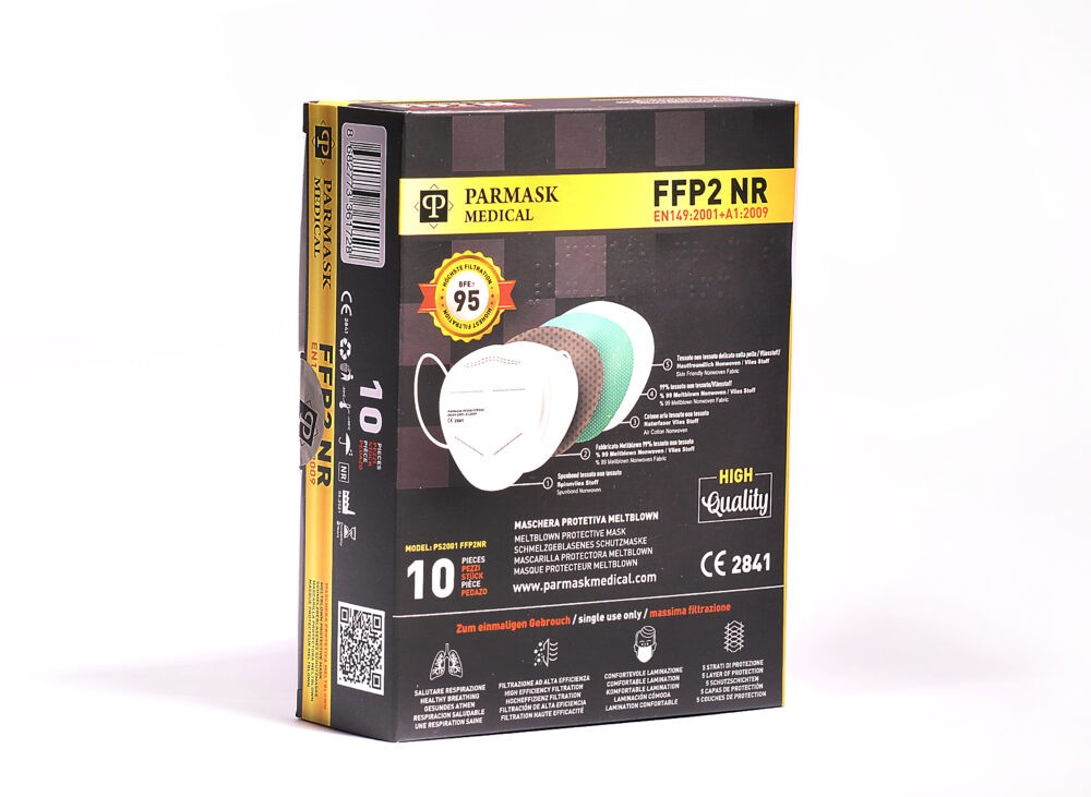 Parmask mascherina FFP2 bianca confezione da 10 pezzi