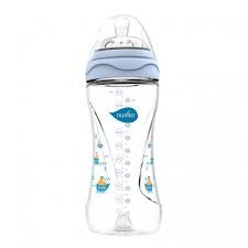 Nuvita mimic biberon 330ml blu con sistema riduci coliche
