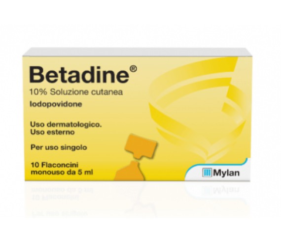 Betadine soluzione cutanea 10 flaconcini 5ml 10%