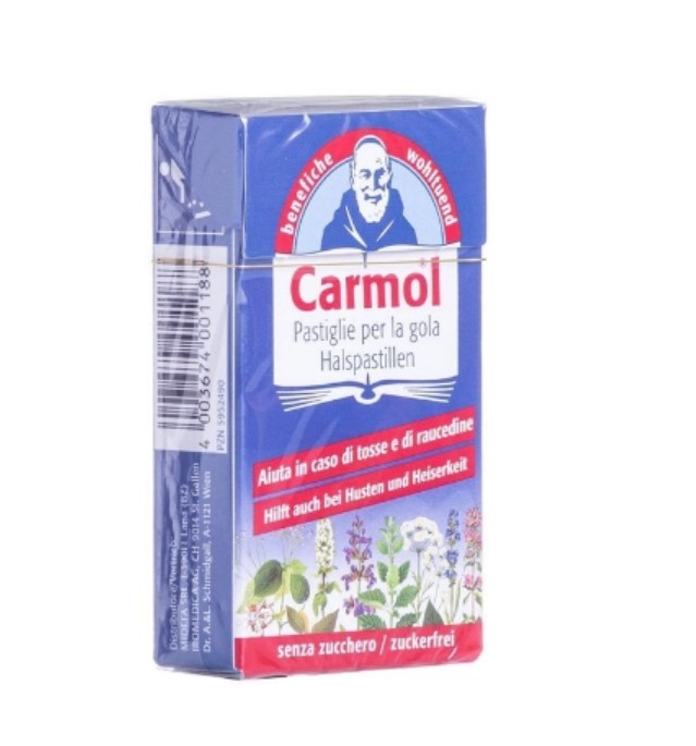Carmol Past Gola Senza Zucchero 45g