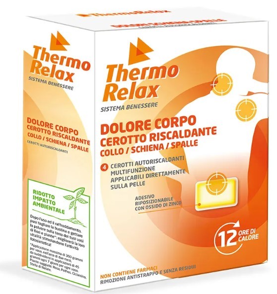 Thermorelax dolore corpo 4 cerotti autoriscaldanti
