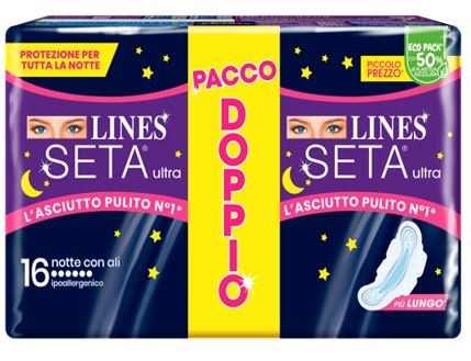 Fater Lines Seta Ultra Assorbenti Notte 16 Pezzi