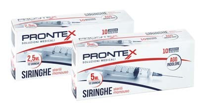 Safety Siringa Prontex 2,5 Ml Ago Indolore 10 Pezzi