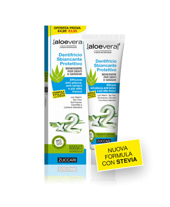 Zuccari Aloevera2 Dentifricio Sbiancante Stevia 100ml