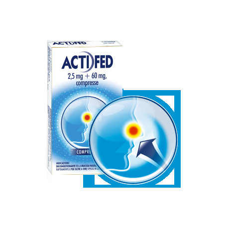 Actifed 12 Compresse per raffreddore e naso chiuso 2,5mg+60mg